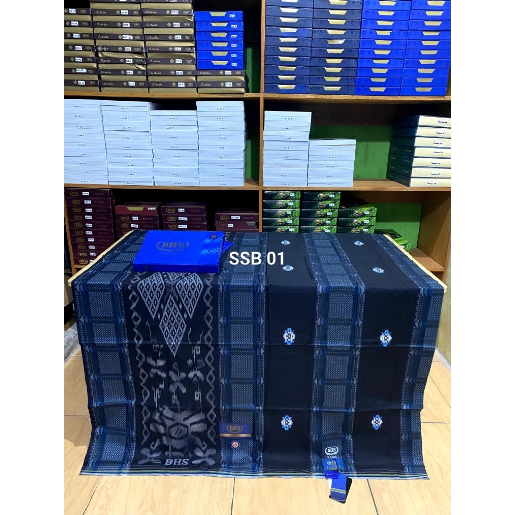 Sarung BHS Classic Motif SSB, SSA, SKT DAM, SKT RTM, SKT BRL &  C45 Gold Songket & C44 Dobby Gold Te