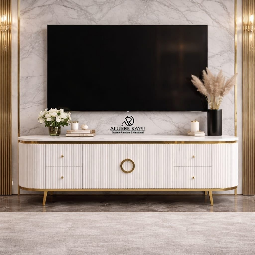 Meja Bufet Tv Modern Salur Sideboard luxury minimalis Estetik