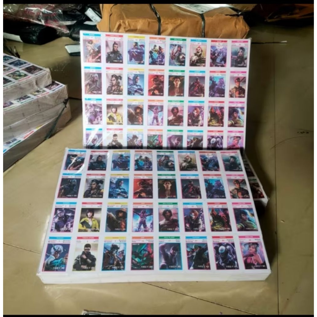 10 LEMBARAN KWARTET LEMBARAN / LEMBAR KWARTET BELUM POTONGAN /KARTU KWARTET / KARTU WAYANG