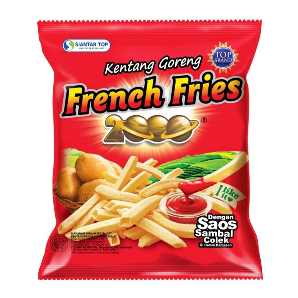 Siantar Top French Fries 2000 Kentang Goreng (24 Gr)