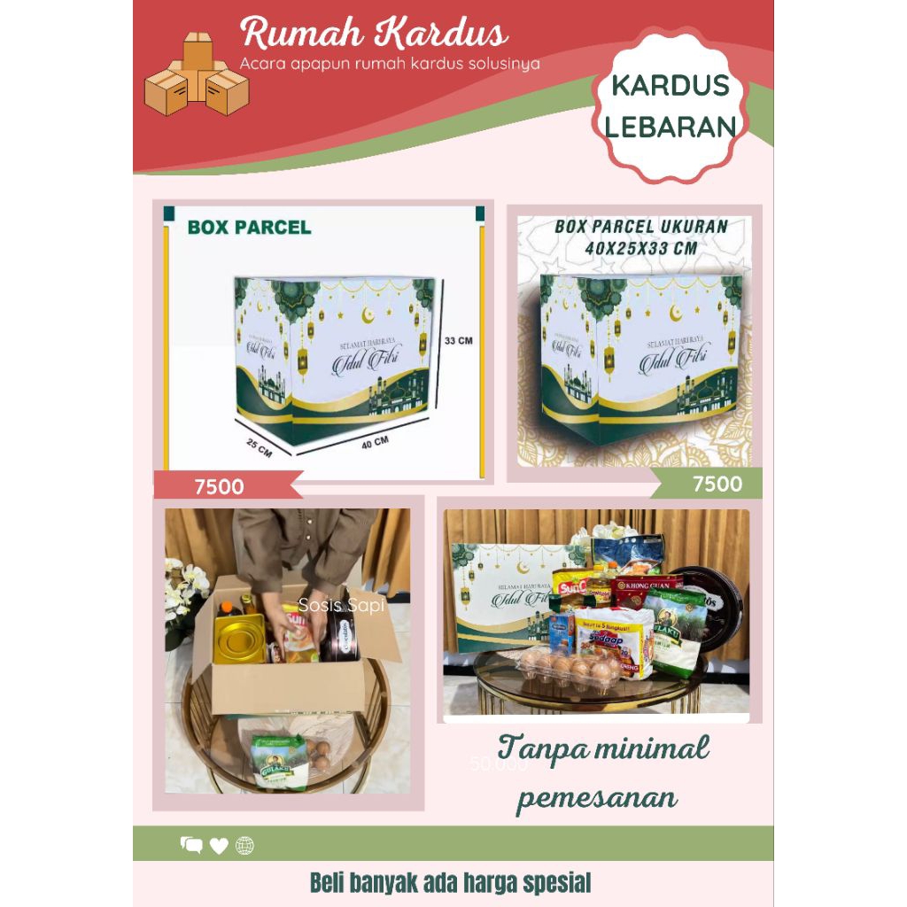 KARDUS LEBARAN 40x25x33 cm