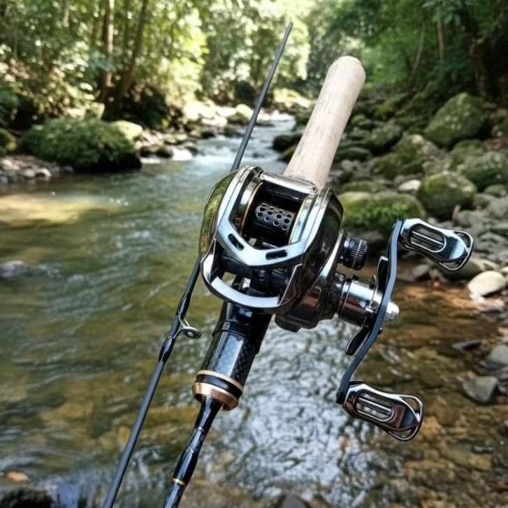 satu set joran Bc Carbon Hollow&Reel Bc Hautton  drag clicker