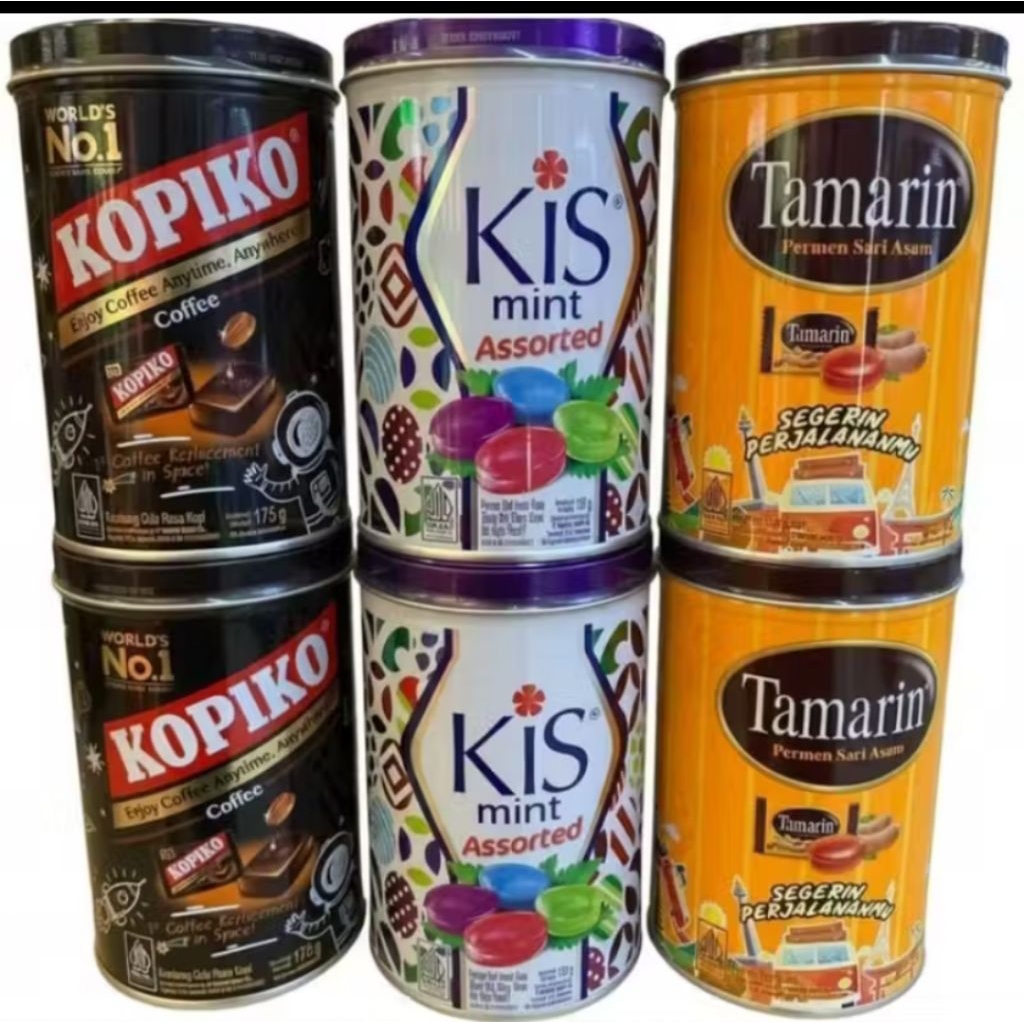 Permen Kopiko Tamarin Kiss Relaxa Kaleng 175gr Tin - Hampers Lebaran