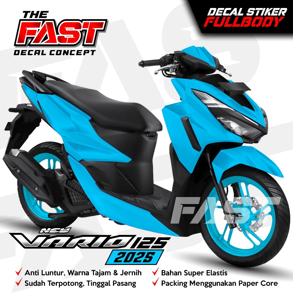 Decal Sticker Variasi Fullbody Vario 125 2025 polos- Decal Stiker Motor Vario 125 polos  Dekal Varia