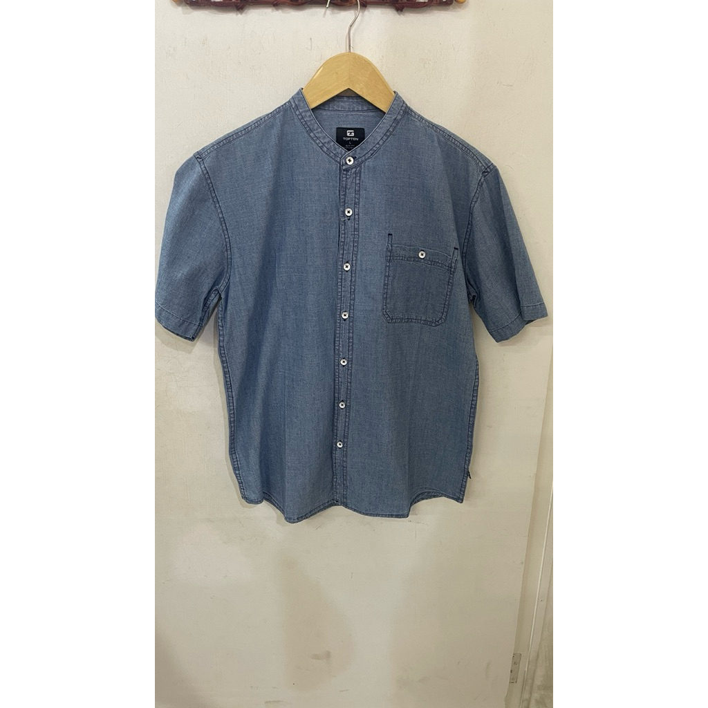 Kemeja Koko Topten Denim Slim Fit (DSJ0001)