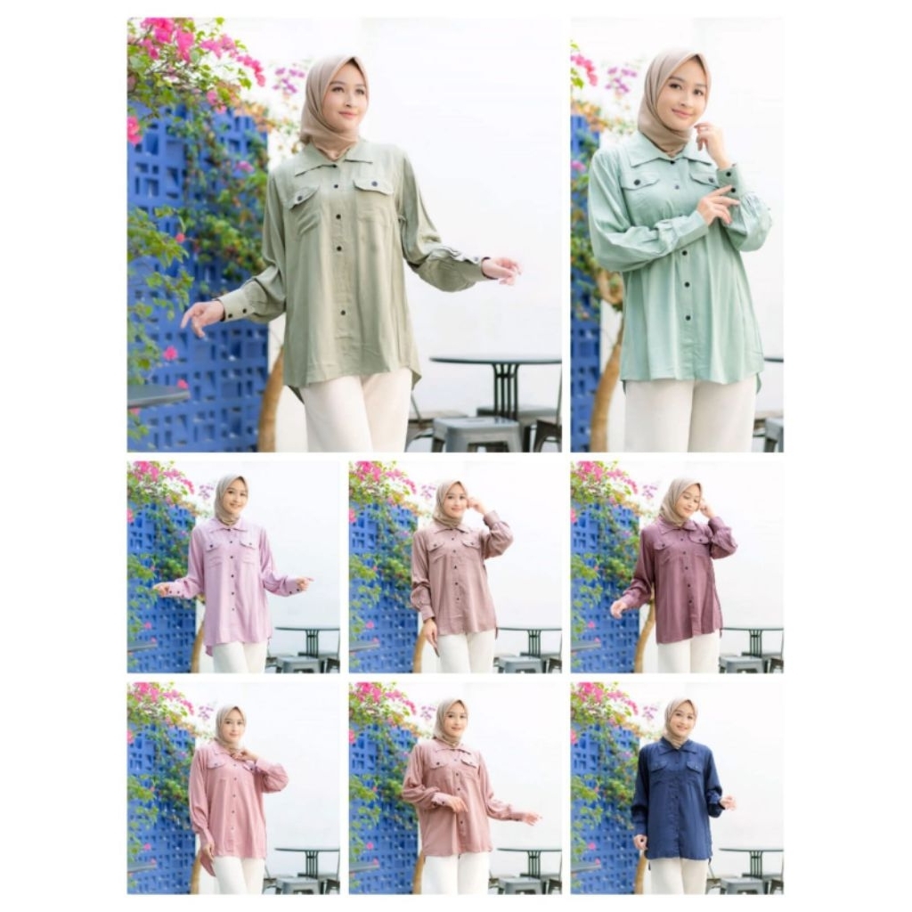 Tunik premium wanita rayon twill katun