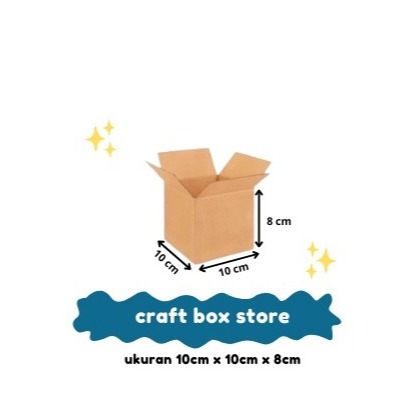 Kardus / Kotak Box Standar Ukuran 10x10x8 Cm Die Cut