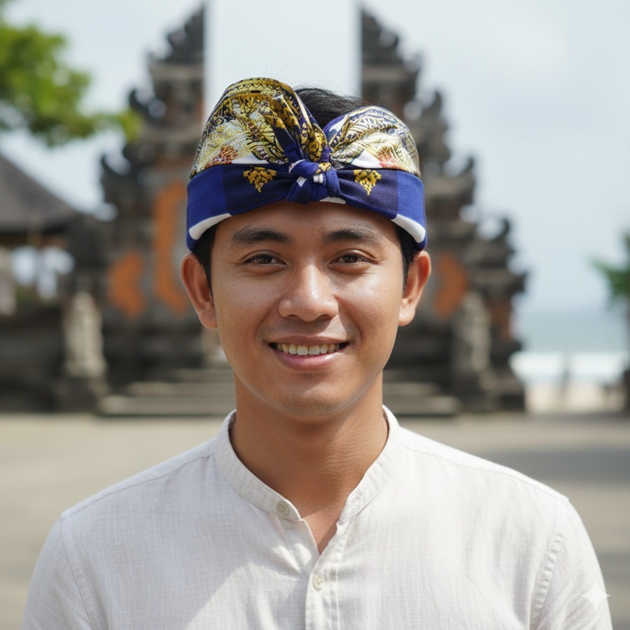 UDENG JADI BATIK BALI / IKAT KEPALA ADAT KHAS BALI