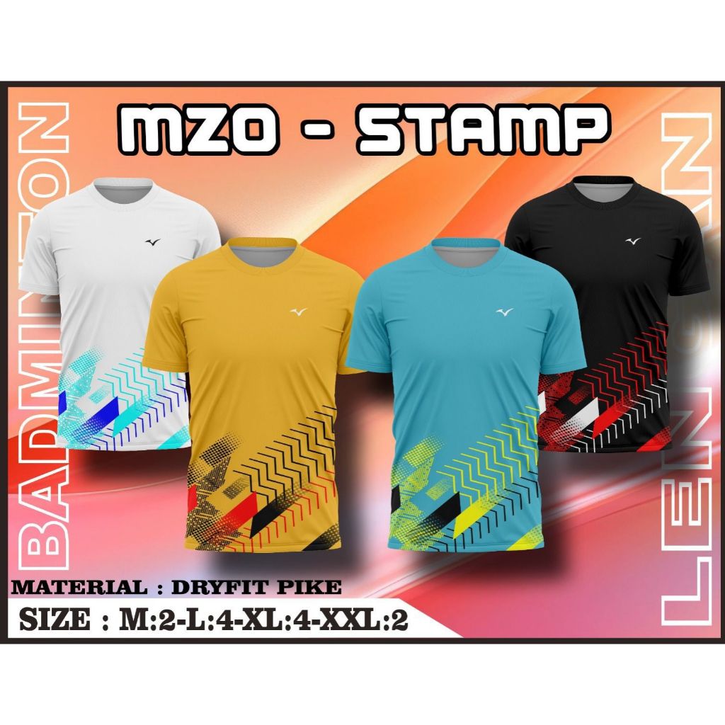 [12 PCS] MZO STAMP / KAOS VOLLY LUSINAN / BAJU VOLI PRINTING
