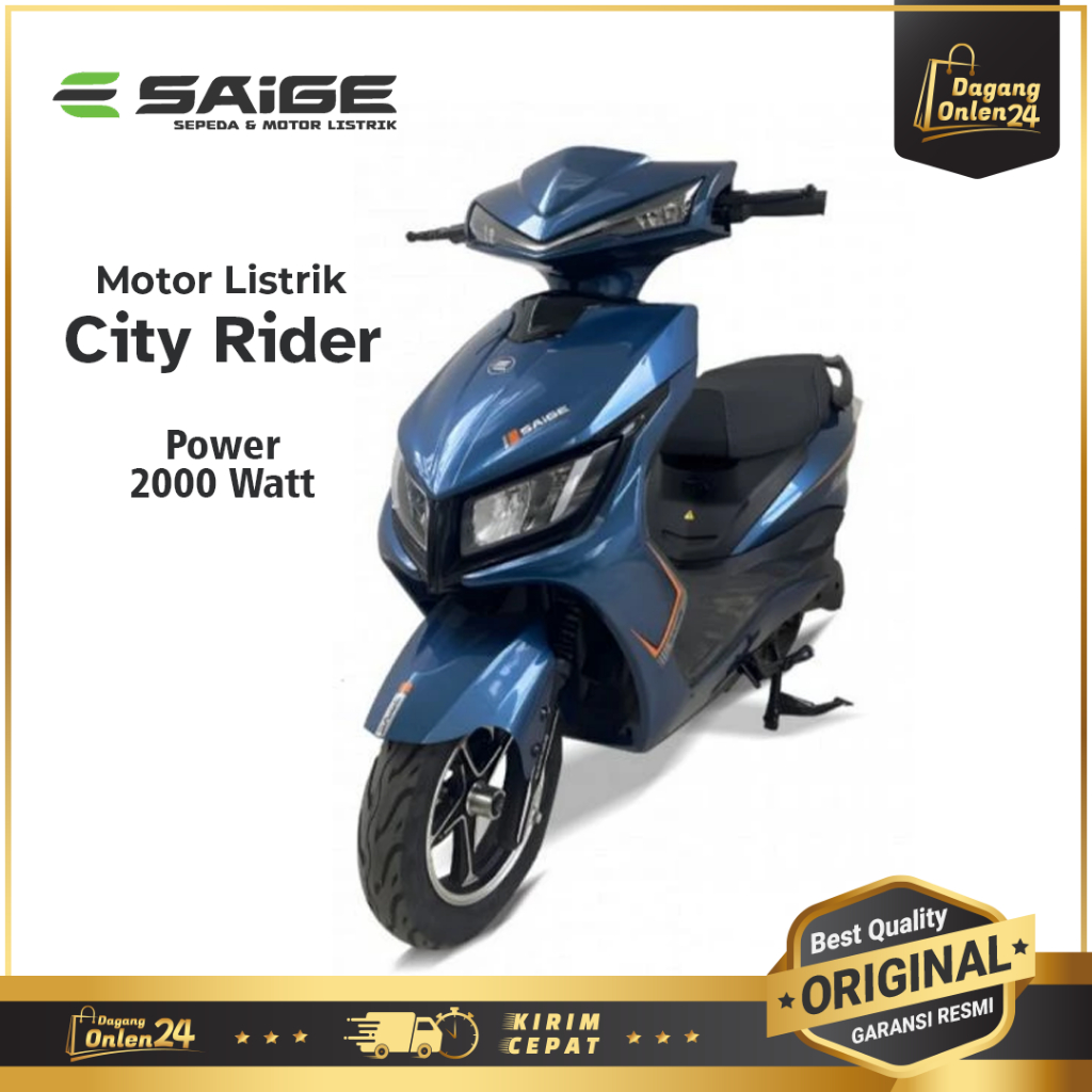 Motor Listrik SAiGE City Rider 2000 watt e Bike Elektrik Motor Listrik Murah Original Garansi