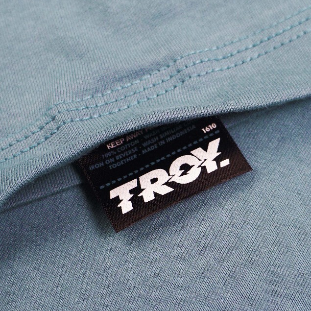 Troy Company Neck Strip Tshirt Mineral Blue Happiness - Kaos Lengan Pendek Kaos Biru Mineral KST 3054-3MB1O1R
