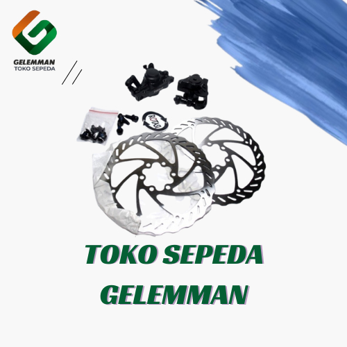 Rem Cakram Sepeda MTB Satu Set Depan Belakang