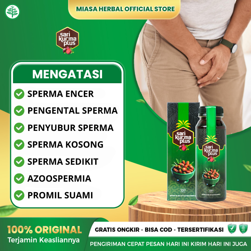 Obat Sperma Encer Obat Penyubur Sperma Obat Azoospermia Sperma Kosong - Sari Kurma Plus