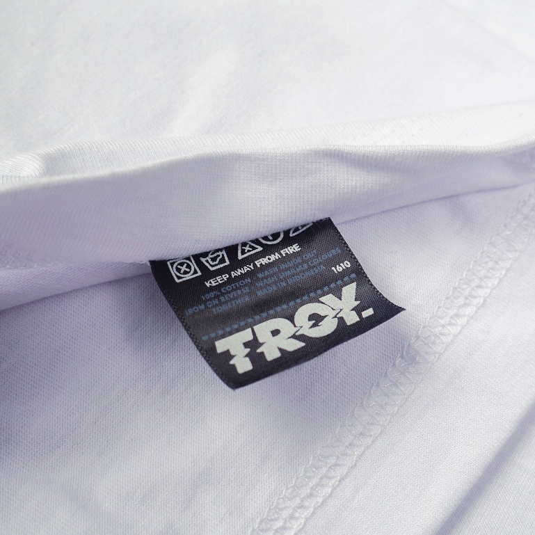 Troy Company Neck Strip Tshirt White Play Game - Kaos Lengan Pendek Kaos Putih KST 3057-2B1W