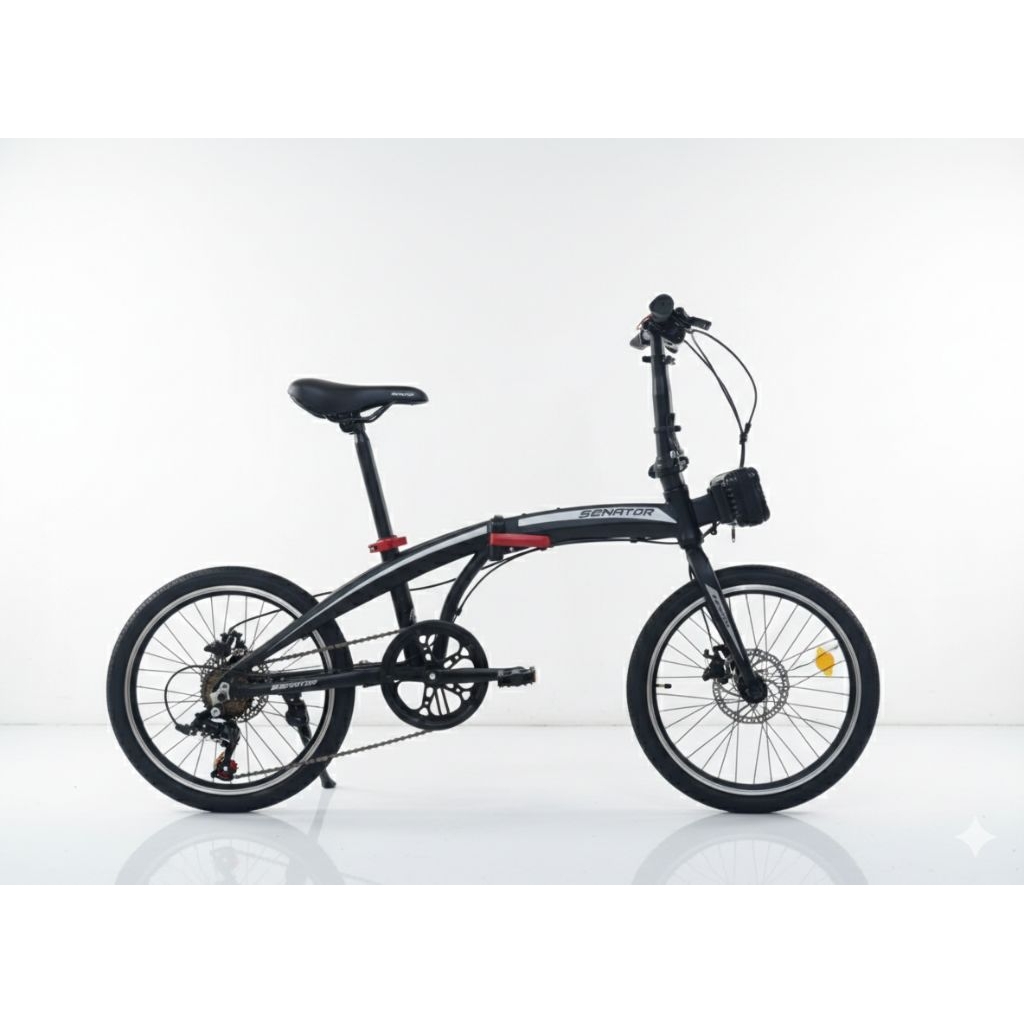 Sepeda Lipat Senator 20 inch Frame Alumunium Rem Cakram Hidrolik 8 speed