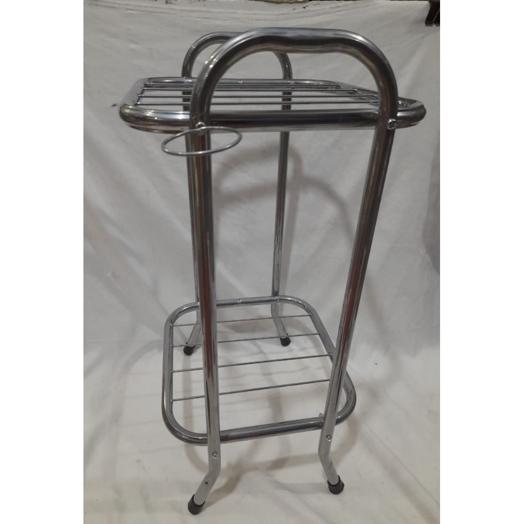 BATAM Rak kaki dispenser 2 susun bahan chromeHarga rp 125.000Rak bawah bisa buat tarok magic com kec