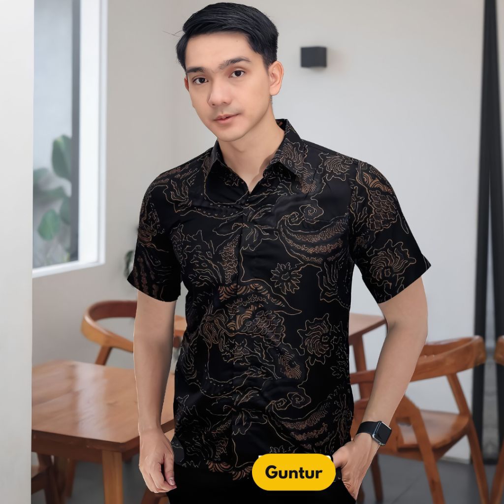 kemeja lengan pendek batik modern