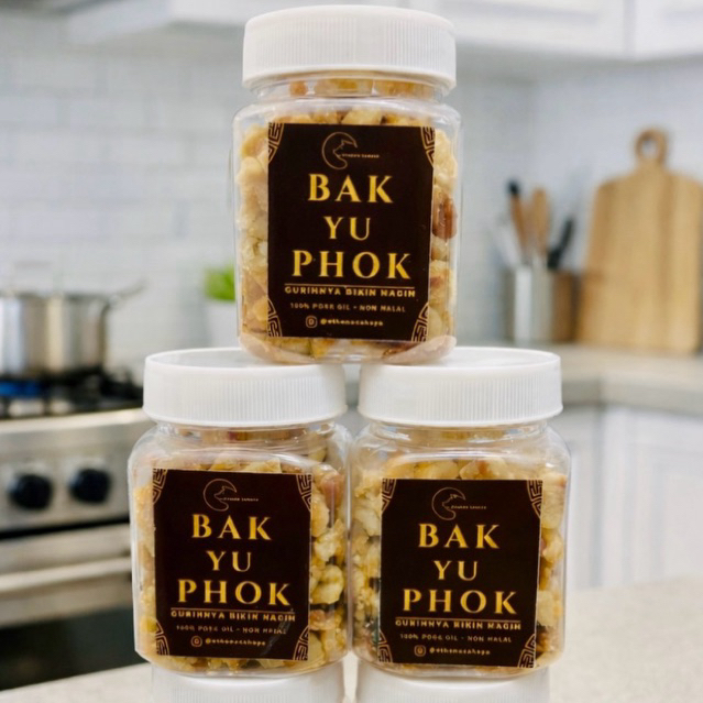 Cemilan BAK YU PHOK / Ampas lemak babi kering 70gr / Lemak Samcam