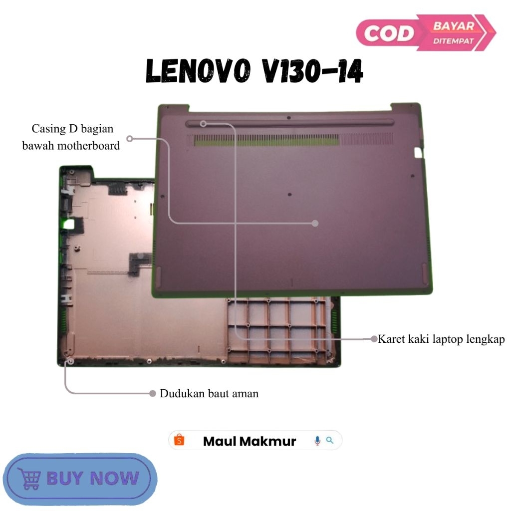 New Casing  Laptop Lenovo V130-14 V130 14 | Case D Bagian Bawah motherboard Laptop