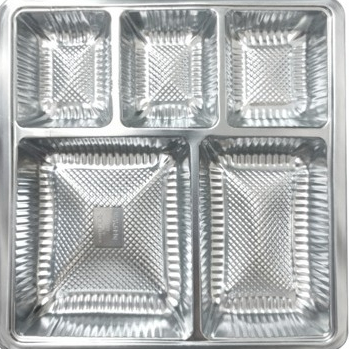 Mika Kotak 5 Sekat Oripack Food Grade/Mika nasi sekat 5 50 Pcs ukuran 20x20