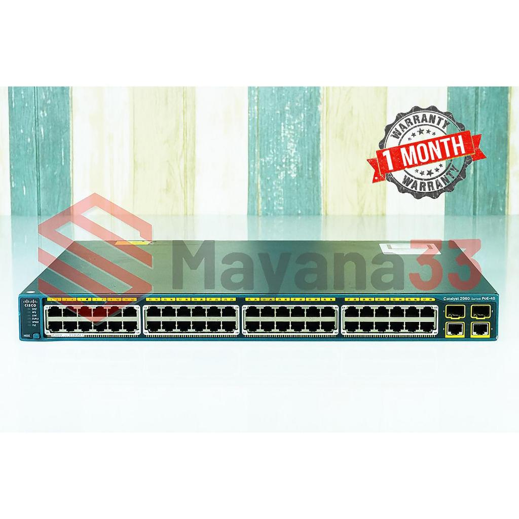 Switch HUB Cisco Catalyst 2960 48 Port POE WS-C2960-48PST-L