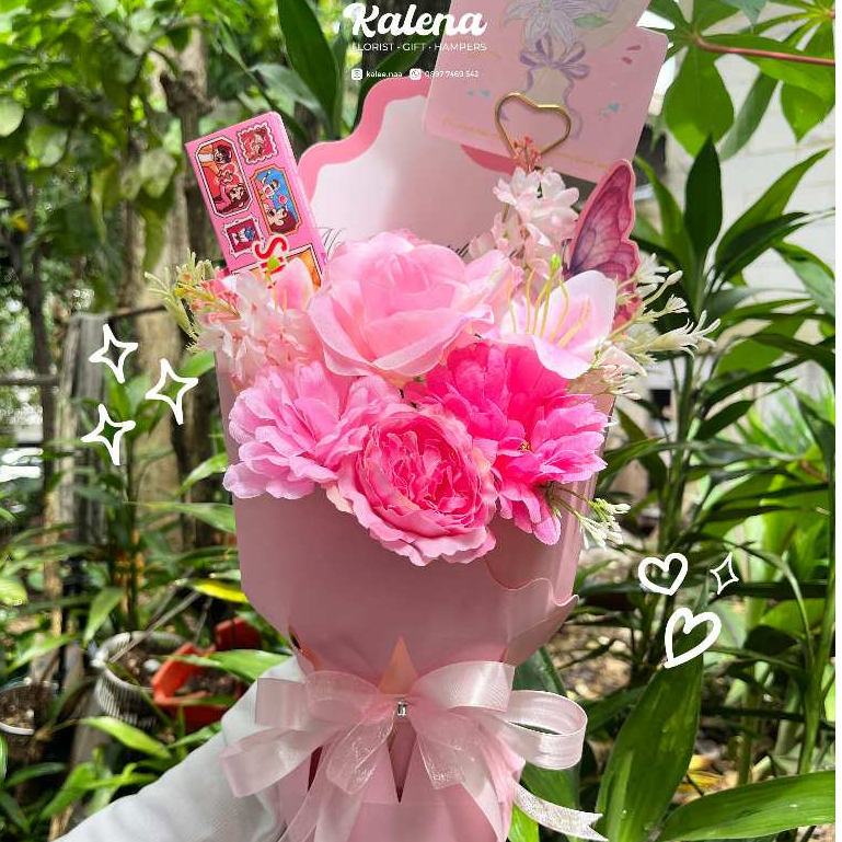 Romantic Wish Bucket | Bucket Valentine | Bucket Valentine Murah | Buket Coklat & Bunga | Kado Valen