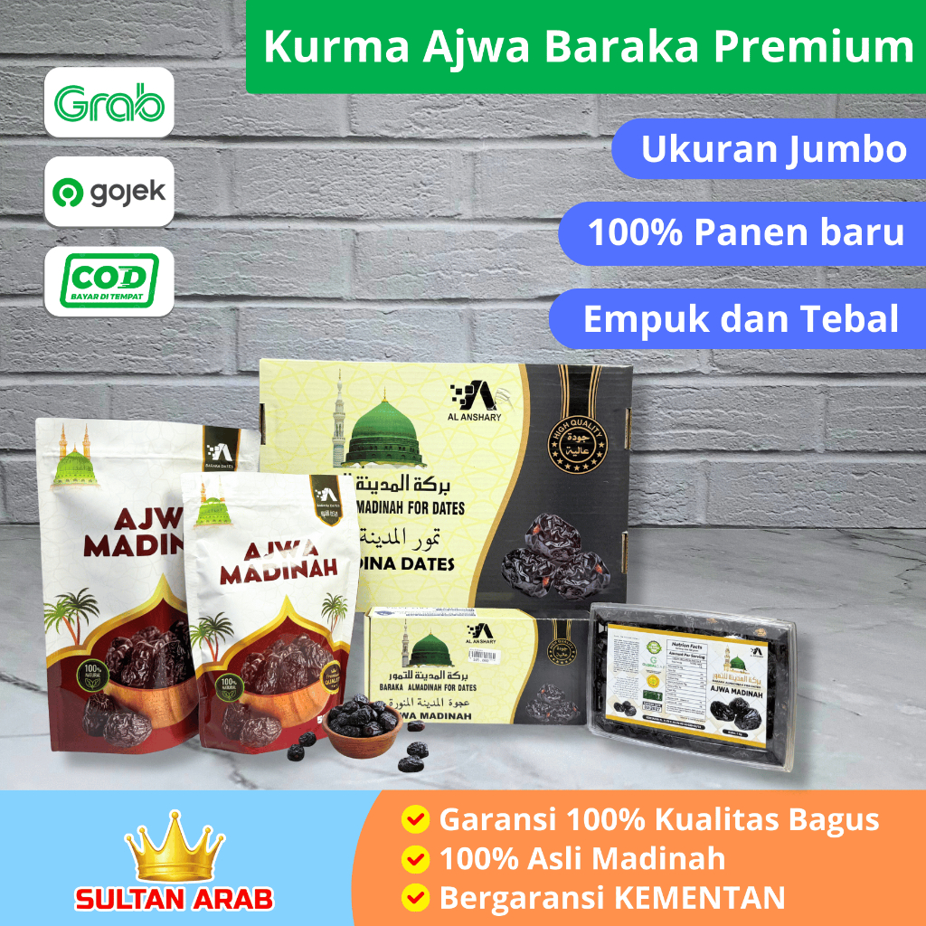 Kurma Ajwa Baraka Al Anshary Premium Luxury Asli Madinah Oleh Oleh Haji dan Umroh