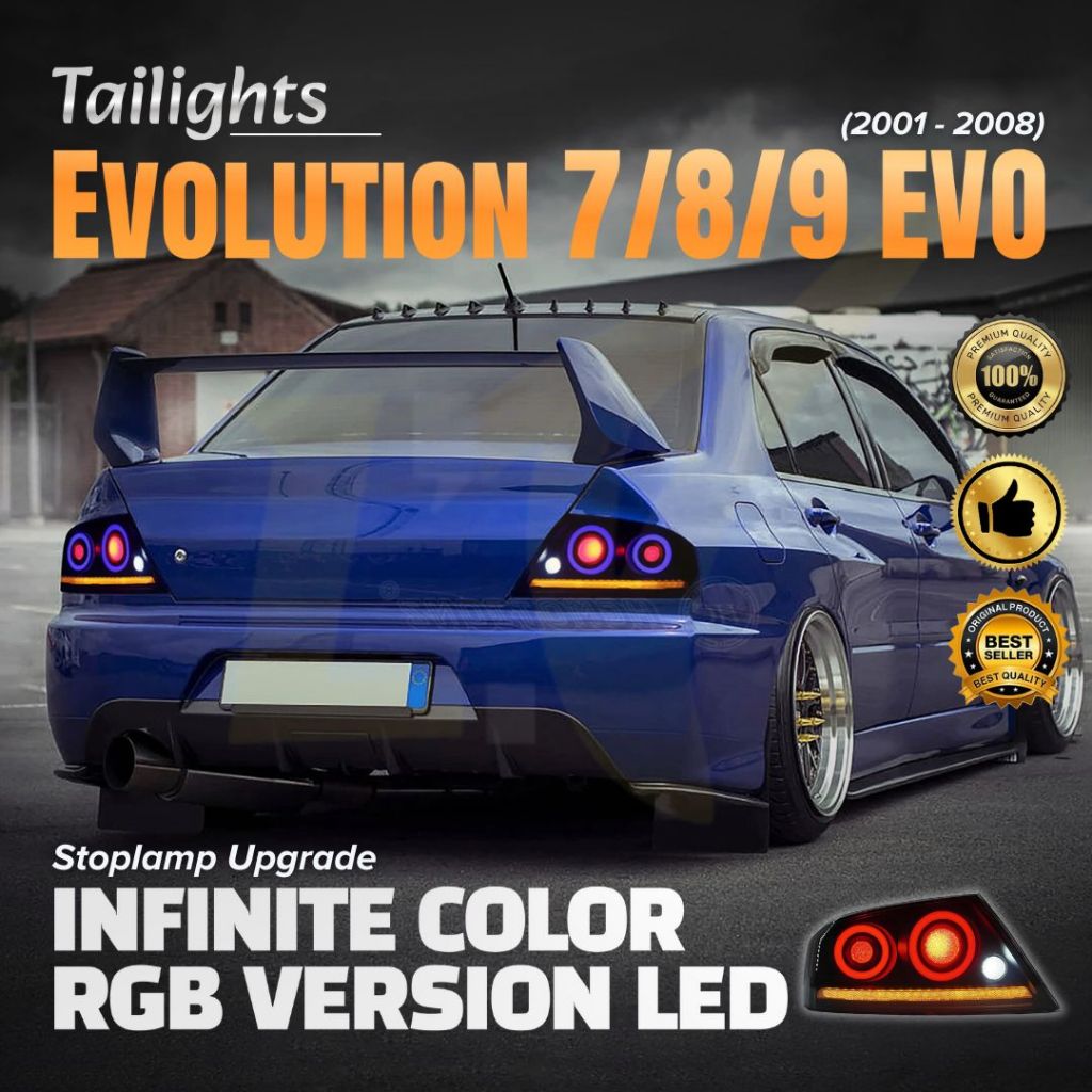 MITSUBISHI EVOLUTION 7 / 8 / 9 EVO VII VIII IX CT9A (2001 - 2008) 4G63 - LAMPU BELAKANG, STOP LAMP, 