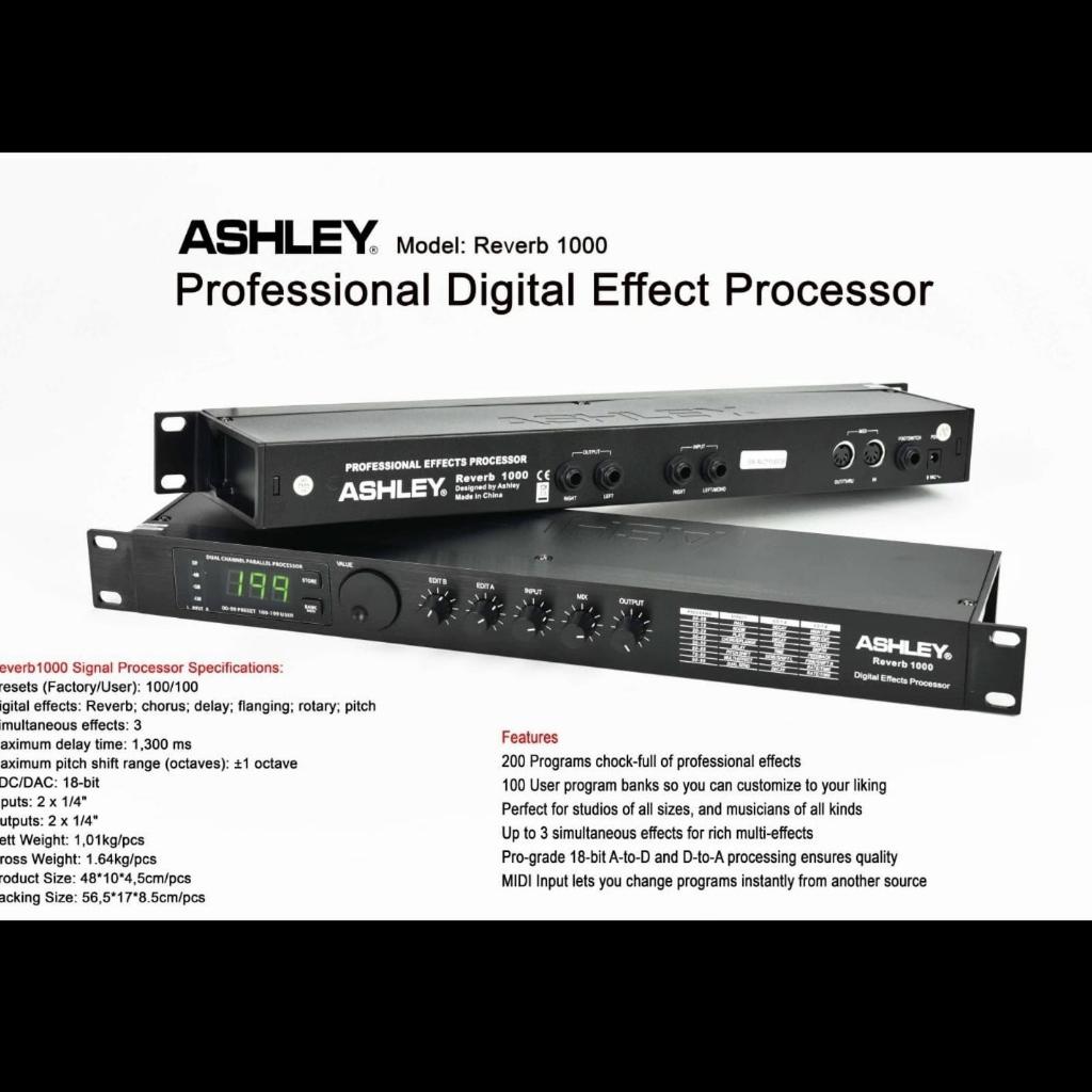 EFEX VOCAL ASHLEY REVERB 1000 ORIGINAL EFEK VOKAL ASHLEY
