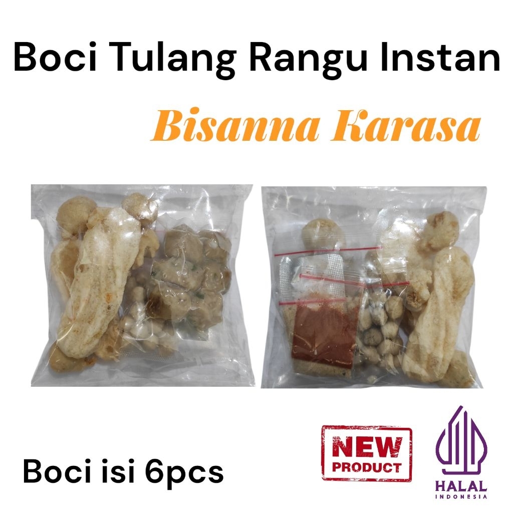 Boci Tulang Rangu Instan Ful Toping Boci Isi 6pcs