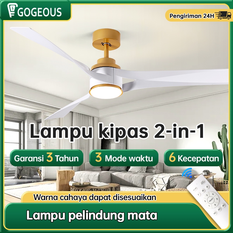 COD GOGEOUS lampu kipas angin gantung plafon remote  56inci  kipas angin gantung besar ruang tamu