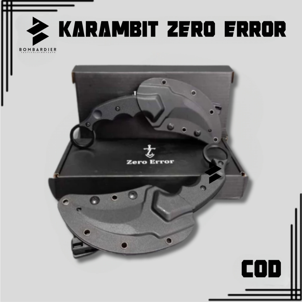 Zerro Error Cerambit Kydex Karambit Survival Kit Hitam