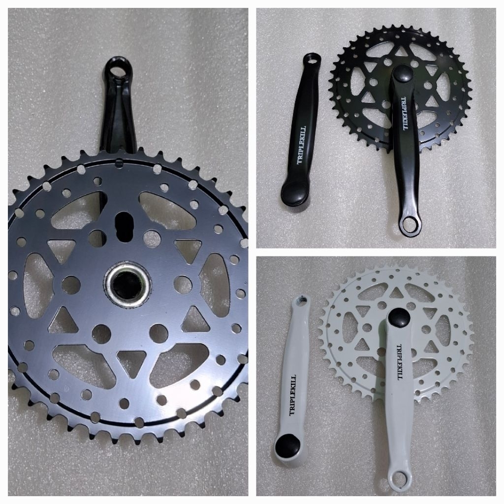 Crank Sepeda 44T - Crank 44t - crank single speed 44t - crank bb kotak - crank fixie - gear sepeda 4
