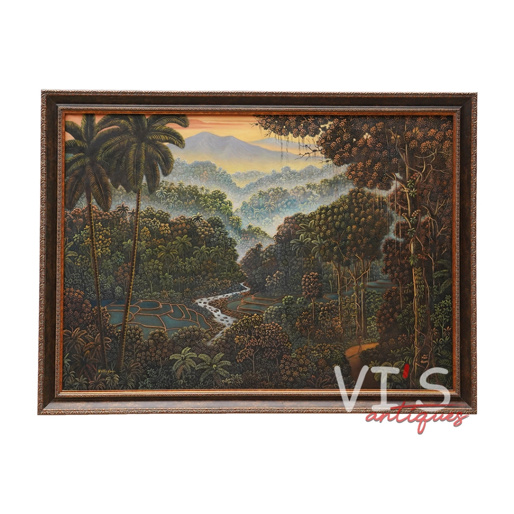 Lukisan Walter Spies Senja Oil On Canvas Antik Kuno