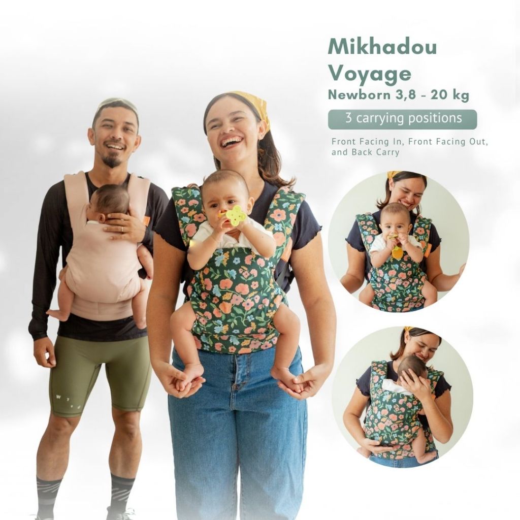 Mikhadou - SSC Voyage - Gendongan Bayi Hadap Depan - Baby Carrier