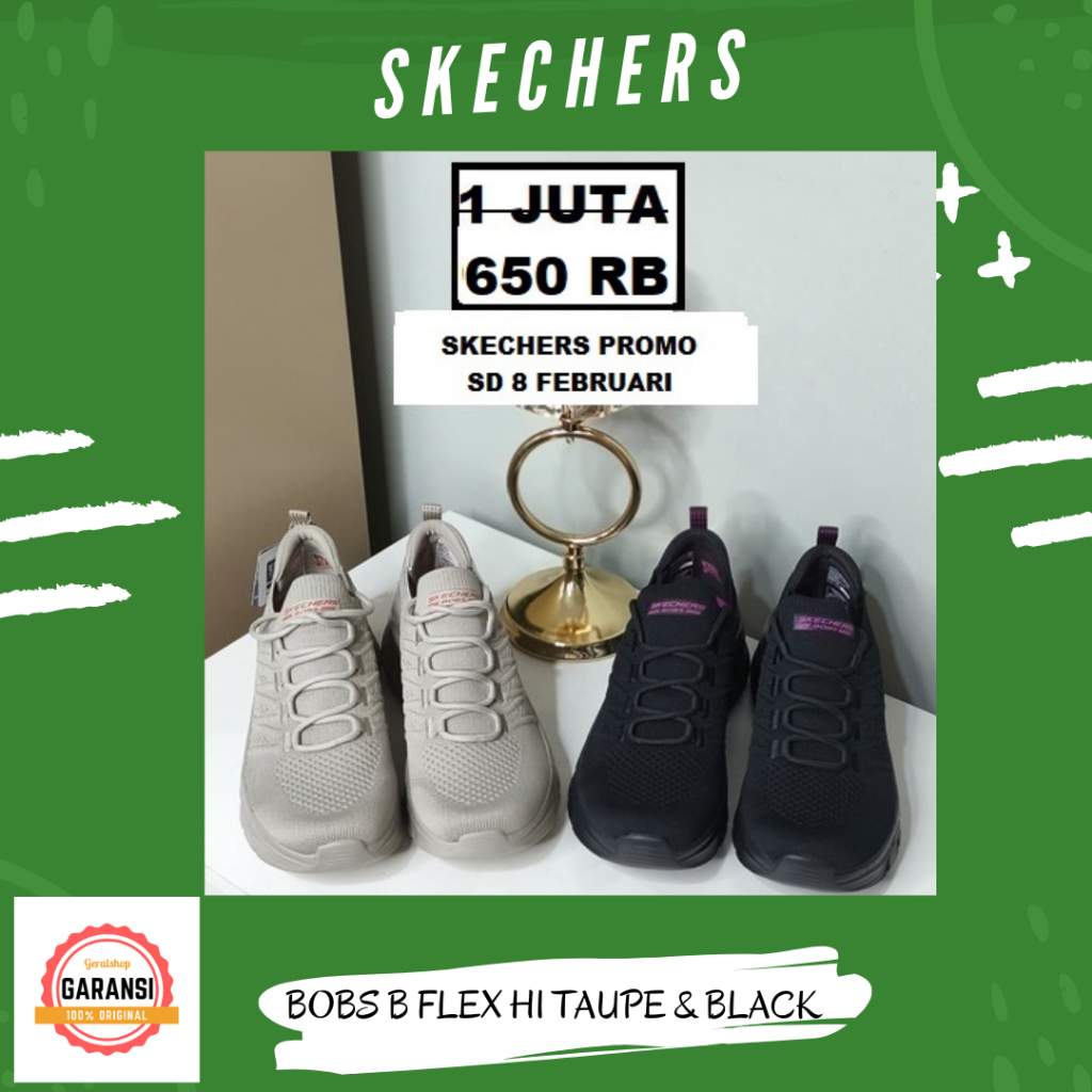Skechers shoes women ori 100% BOBS B FLEX HI