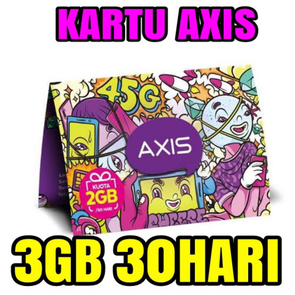 kartu perdana axis 3gb 30hari