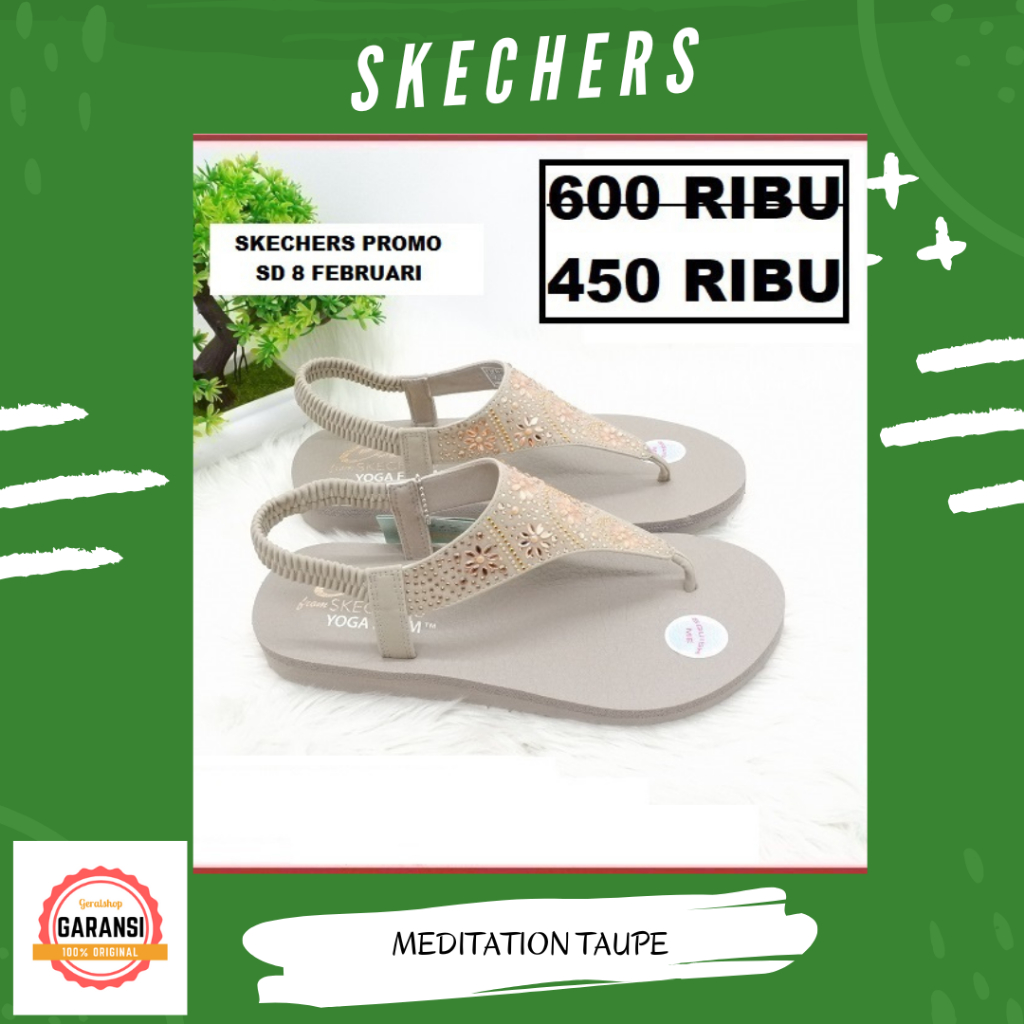 Sandal wanita SKECHERS seri MEDITATION original sale