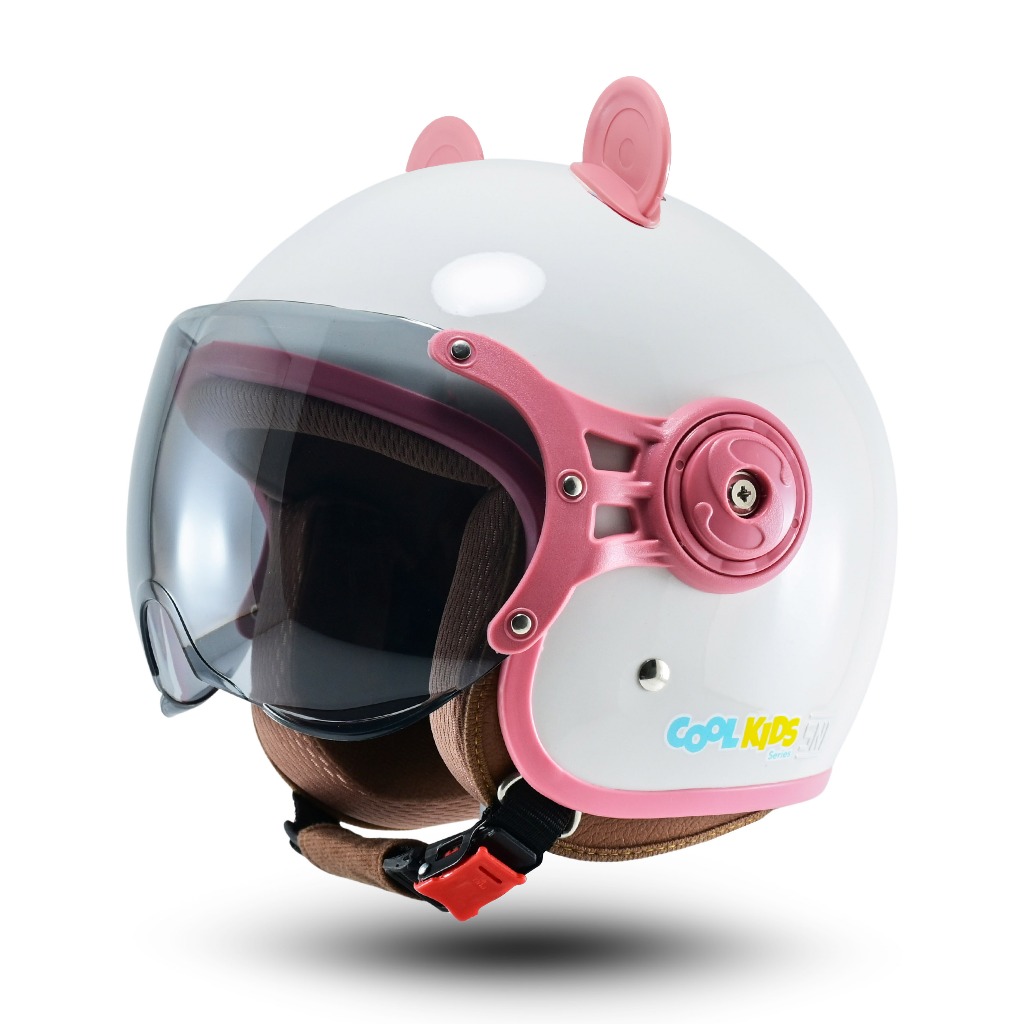 Helm Anak BIP PLAST Lunar Kids Polos Helm Anak Retro Pilot Karakter Kaca Pilot SNI