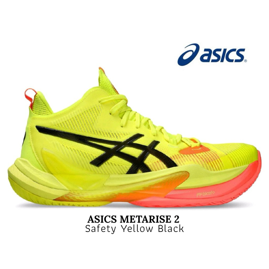 Sepatu Voli Asics Metarise 2 Safety Yellow Black