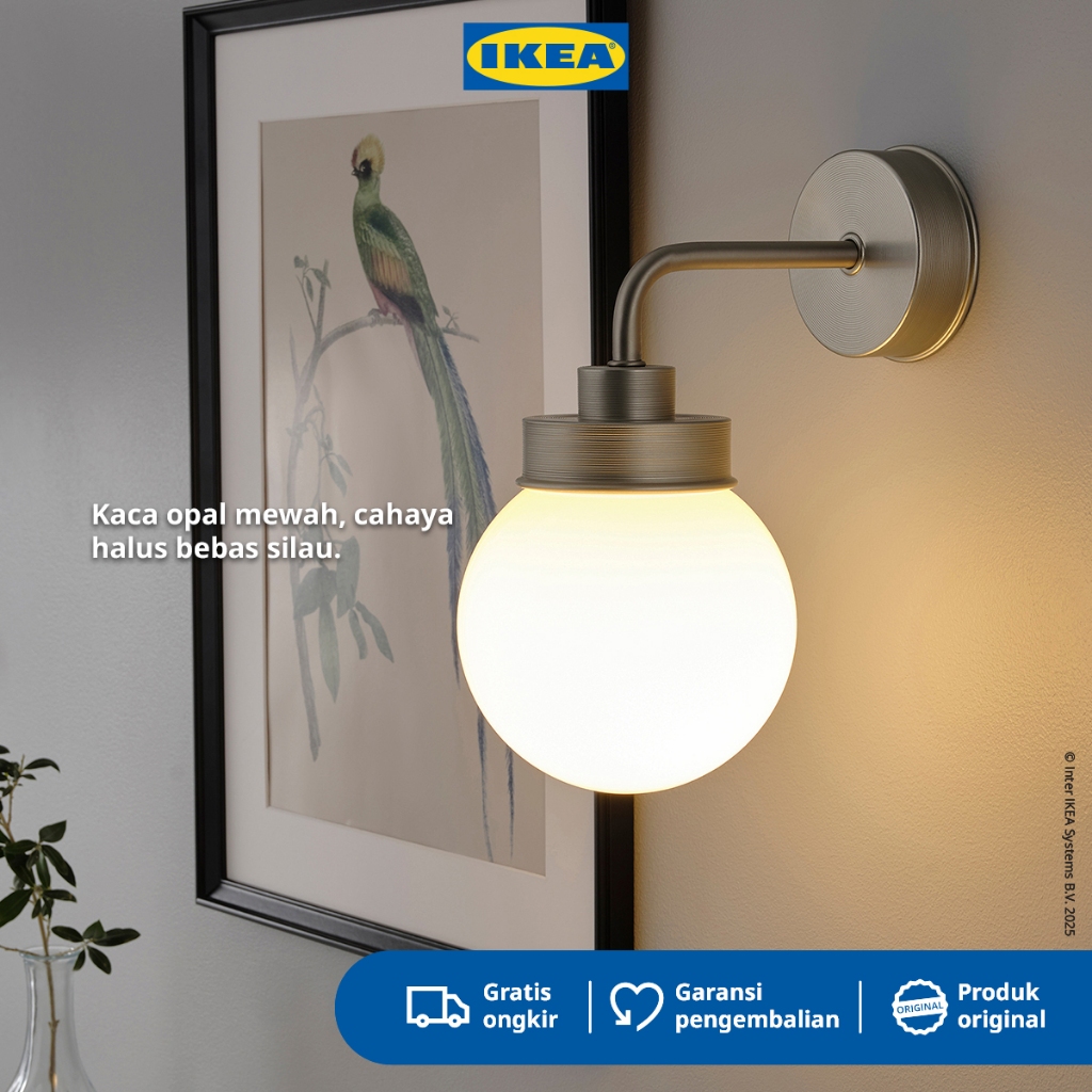 IKEA FRIHULT Lampu Dinding Minimalis Warna Stainless