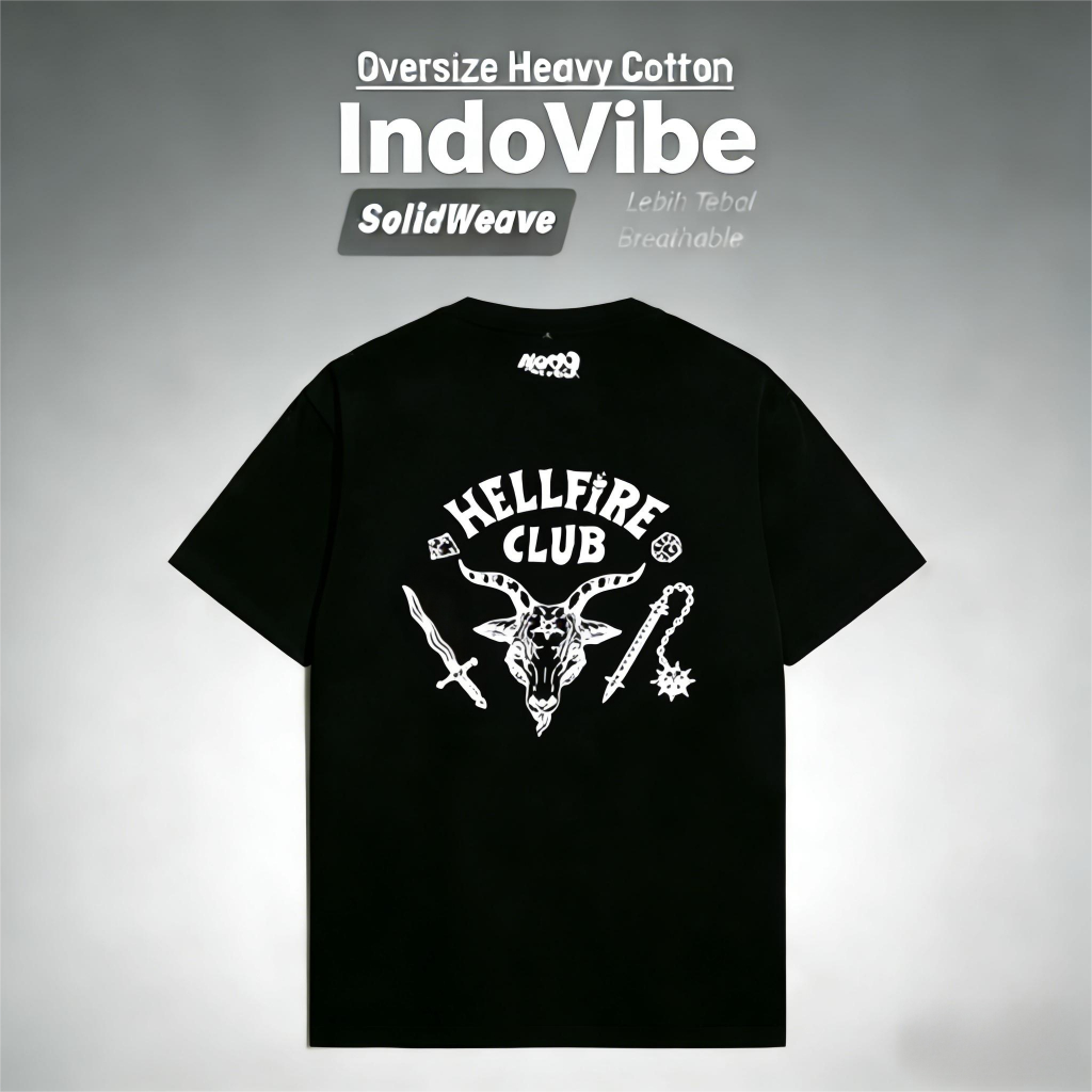 Hellfire 666 Club Tshirt - Black | Kaos Baju Hellfire Club