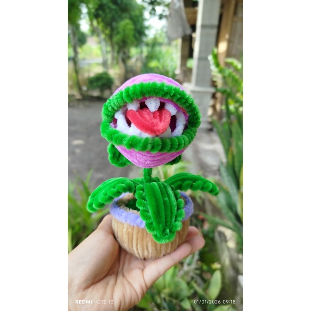 Bunga Hias Karakter |Bunga Kawat Bulu |Zombie & Plants |Birthday Gift