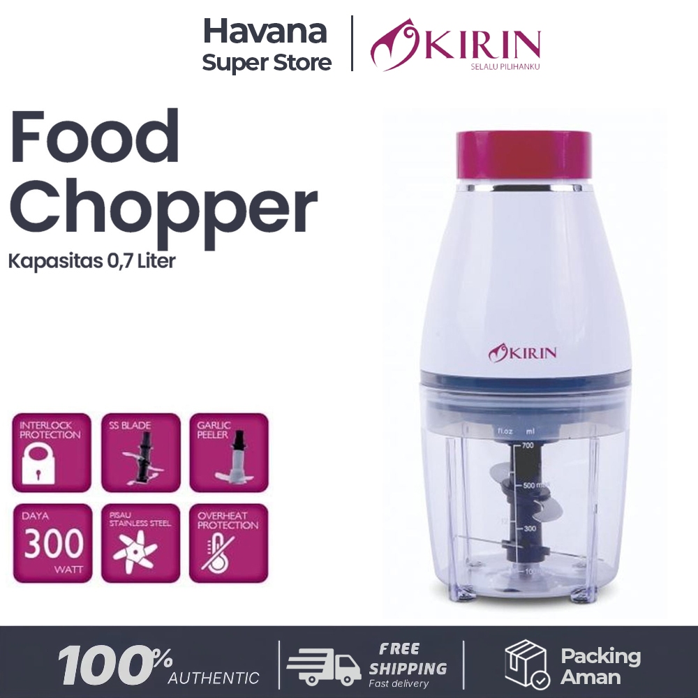 CHOPPER KIRIN KFC 307/KIRIN FOOD CHOPPER PELUMAT Kapasitas 0,7 Liter
