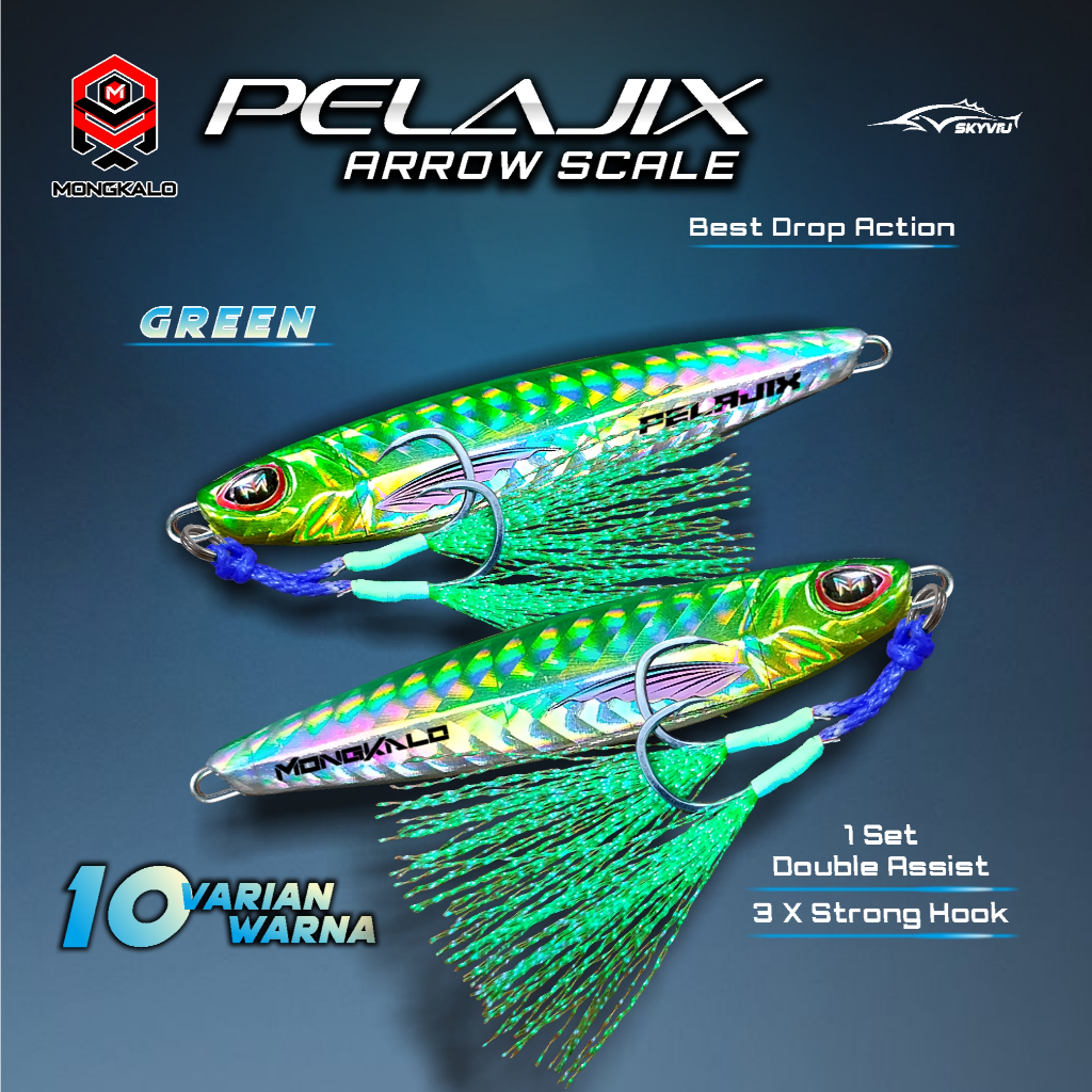 Mongkalo Pelajix Panah noGID noMotif Candy 30 Hijau