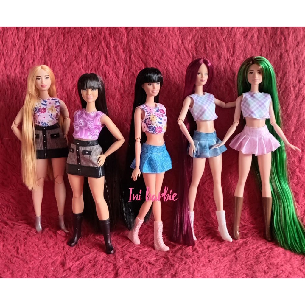 Set baju boneka barbie