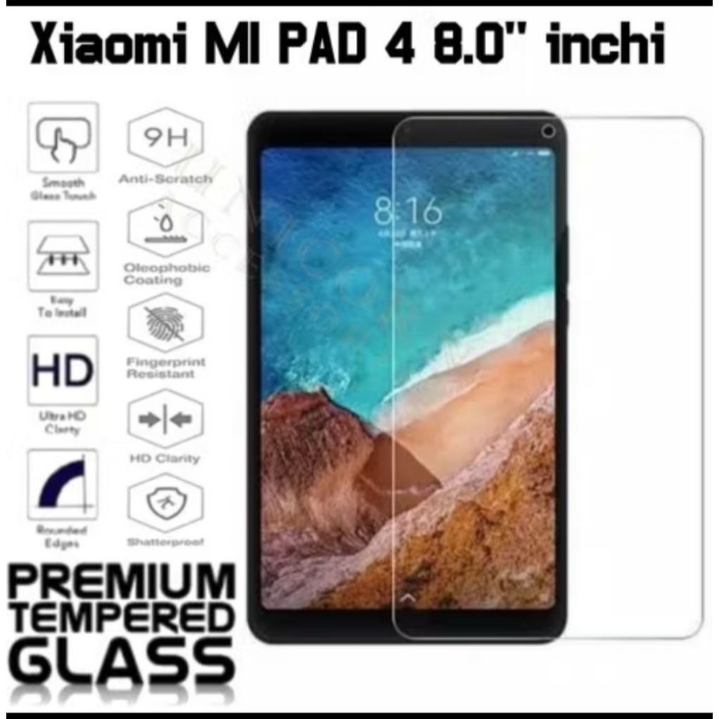 Tempered Glass Anti Gores Kaca Xiaomi Mi Pad 4 / Mi Pad 4 Plus Pelindung Layar Screen Protector