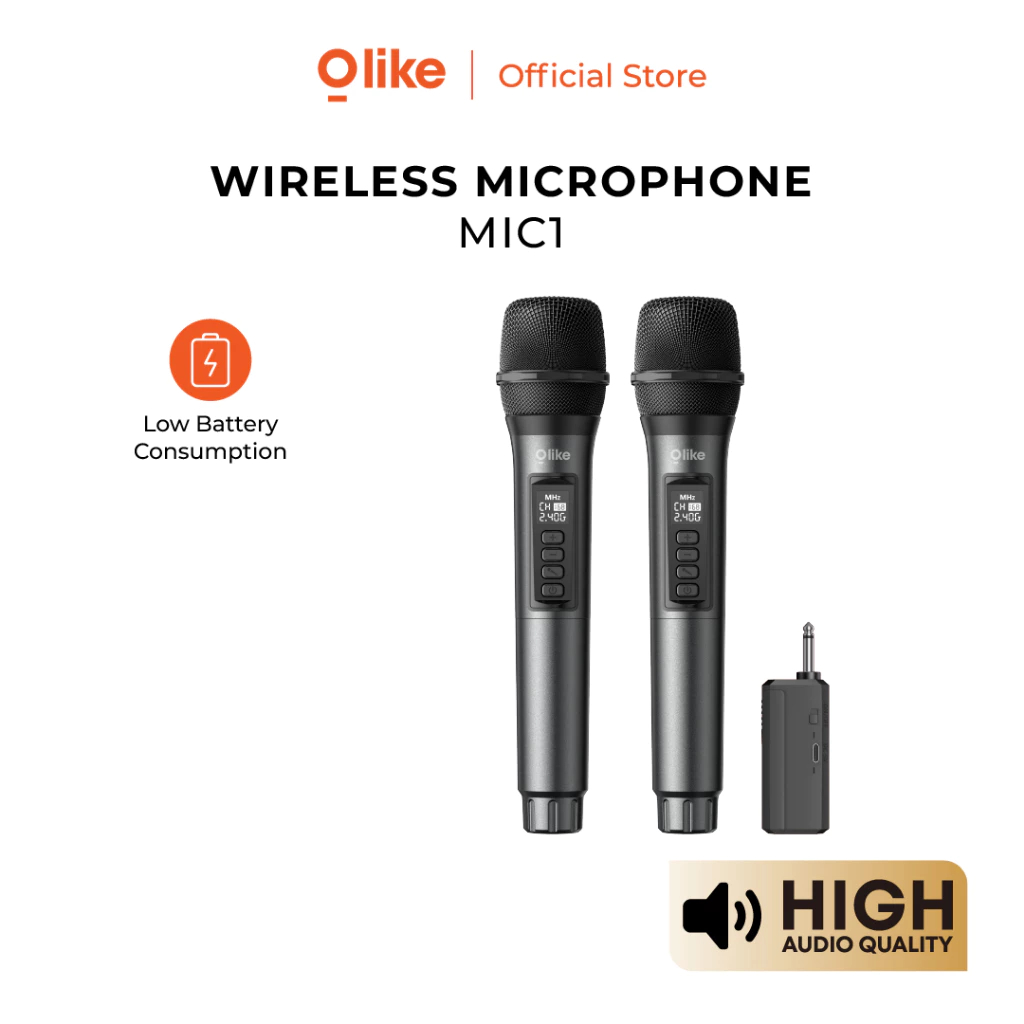 Olike MIC1 Mic Wireless Portable Dual Mic Interconnection Mic Karaoke Microphone Natural Sound