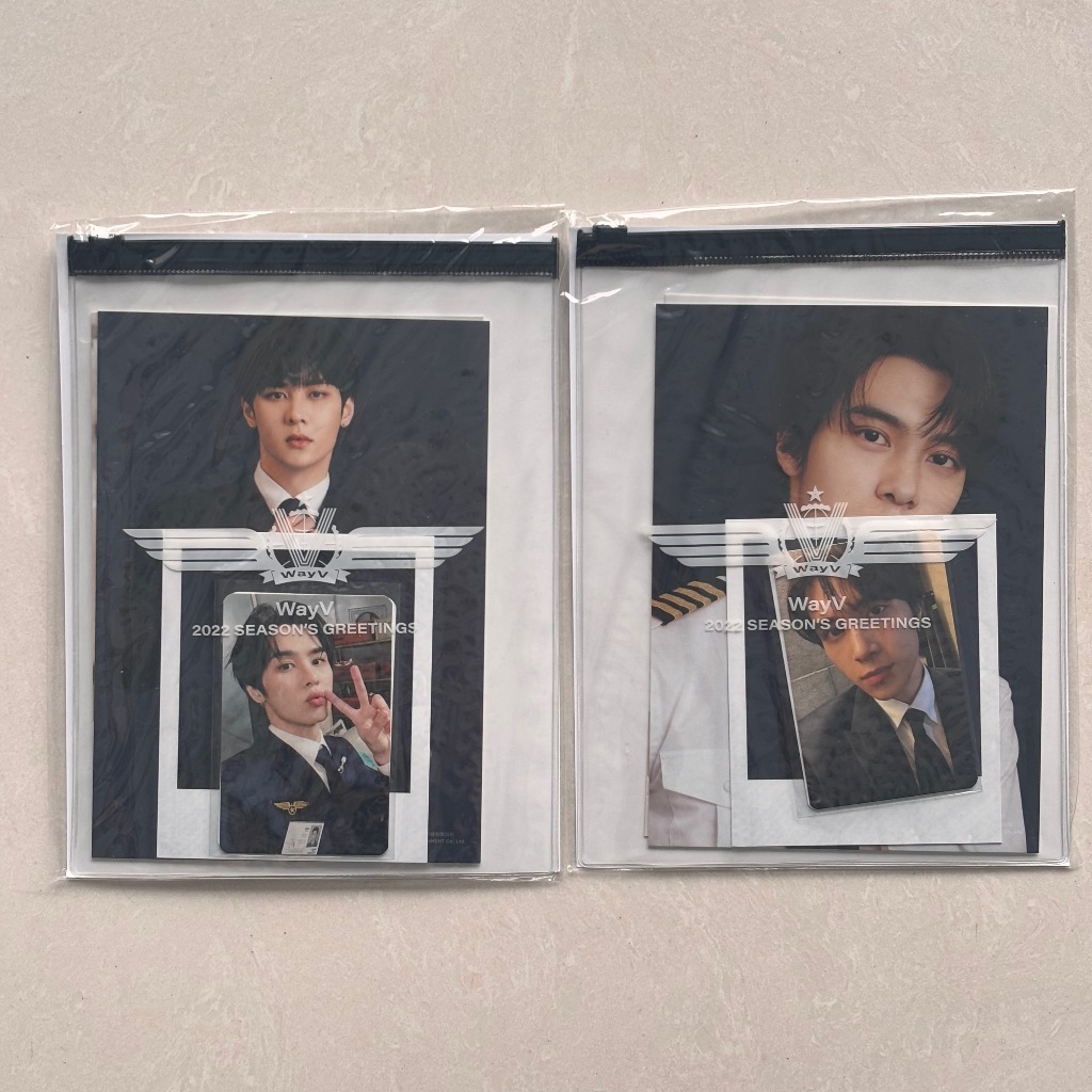 [READY NEW&SEALED] WayV Official MD 2022 Season's Greetings Photo Pack Full Set Photocard Pola Kun H