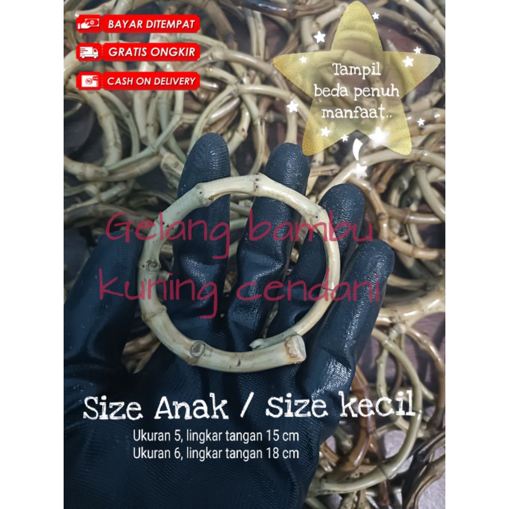 Gelang anak bambu kuning cendani